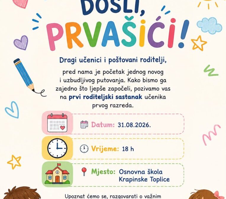 Dobro nam došli prvašići